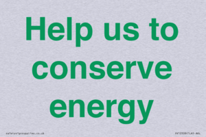 Help us to conserve energy 